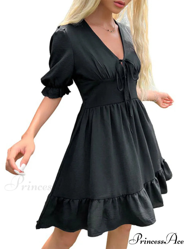 Ruffle Gown Slim Fit for Solid Skirt Color Women