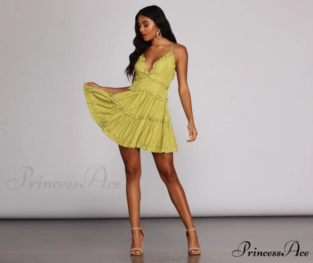 Ruffle Ride Stylish Skater Dress