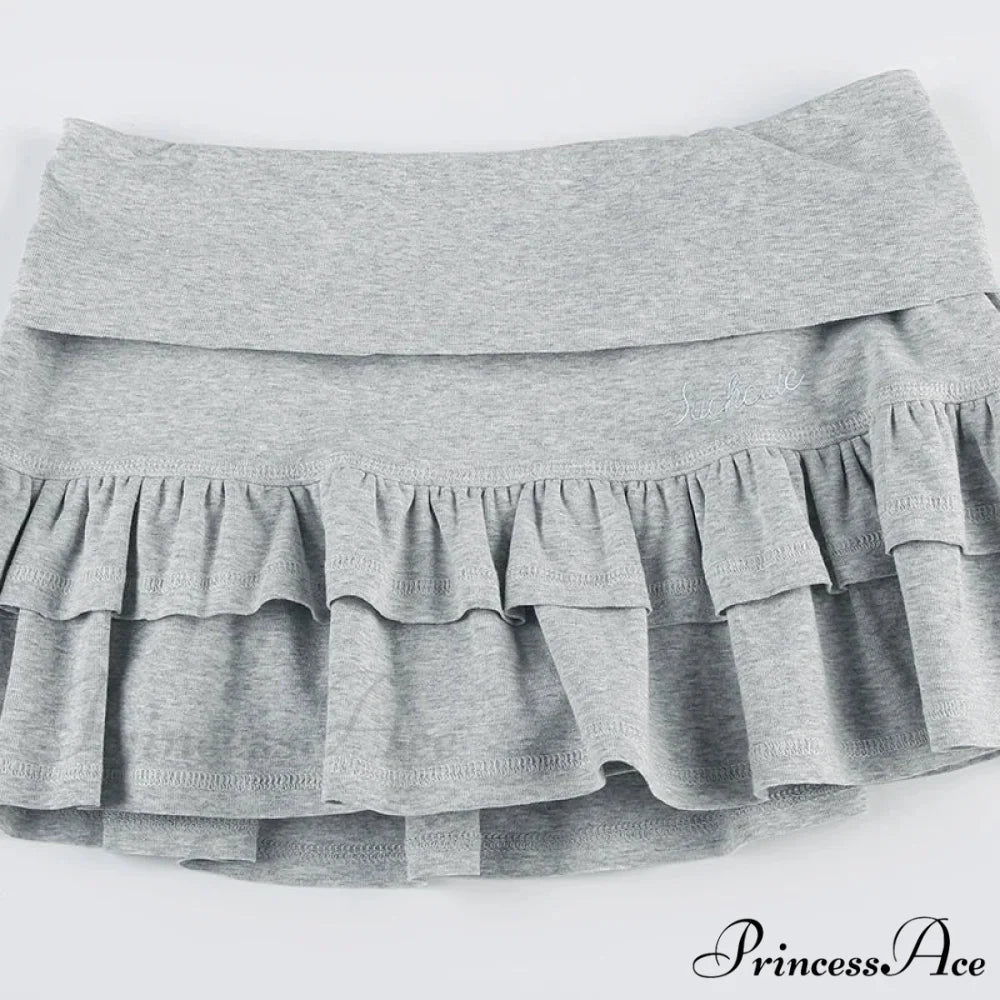 Ruffle Tiered Stylish Micro Mini Skirt