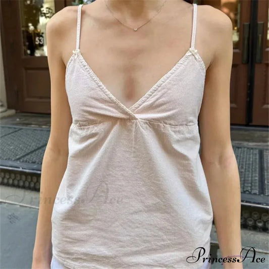 Ruffled Thin Strap Midriff Top white 5 / S croptop-250223