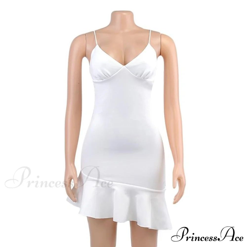 Ruffles Straps Stylish Mini Dress