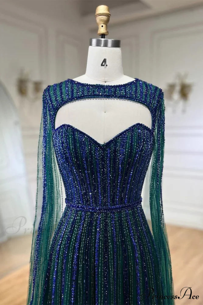 Runway Evening Graceful Beaded Maxi Dress