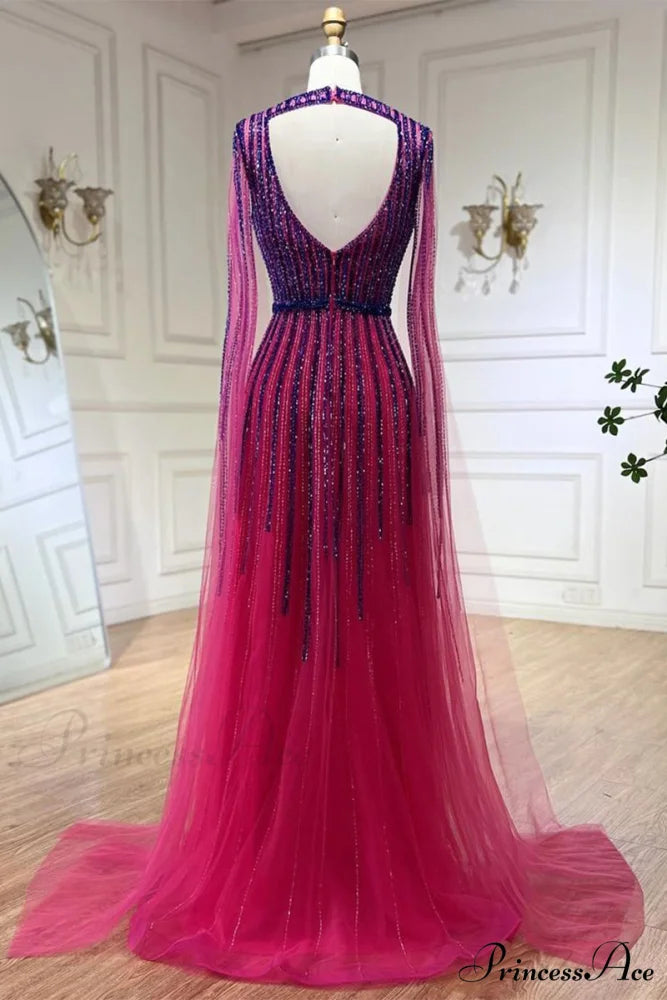 Runway Evening Graceful Beaded Maxi Dress