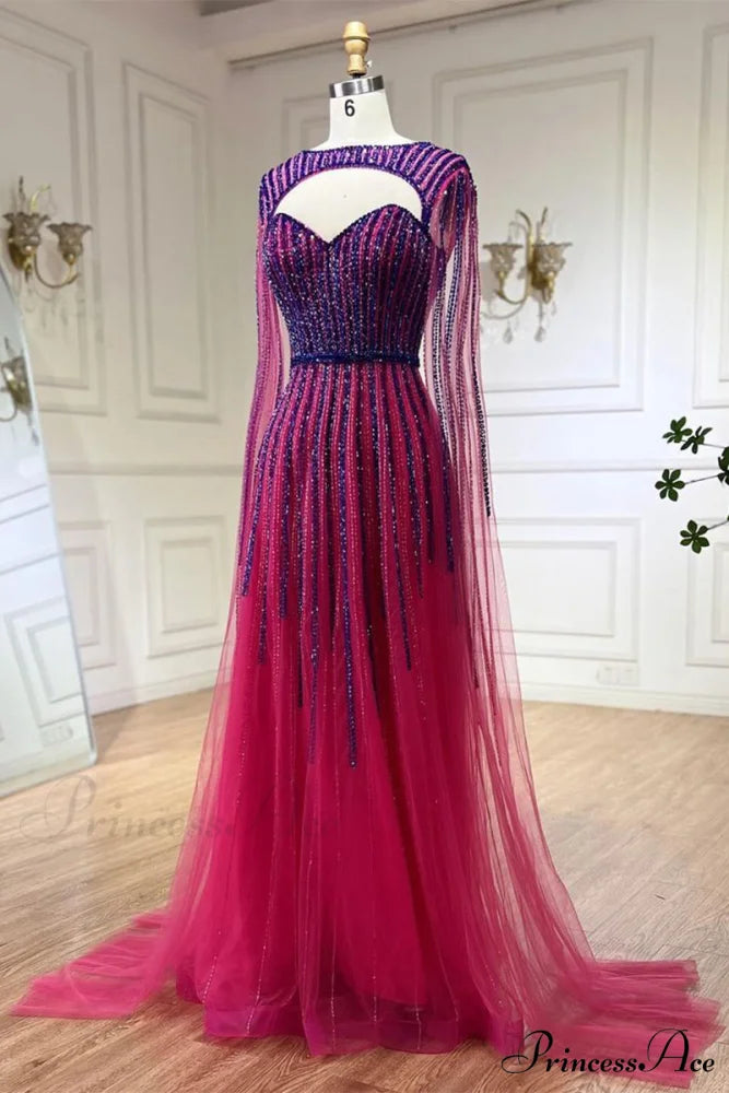 Runway Evening Graceful Beaded Maxi Dress