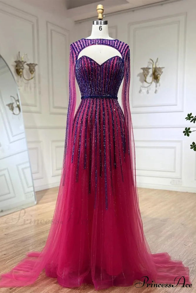 Runway Evening Graceful Beaded Maxi Dress