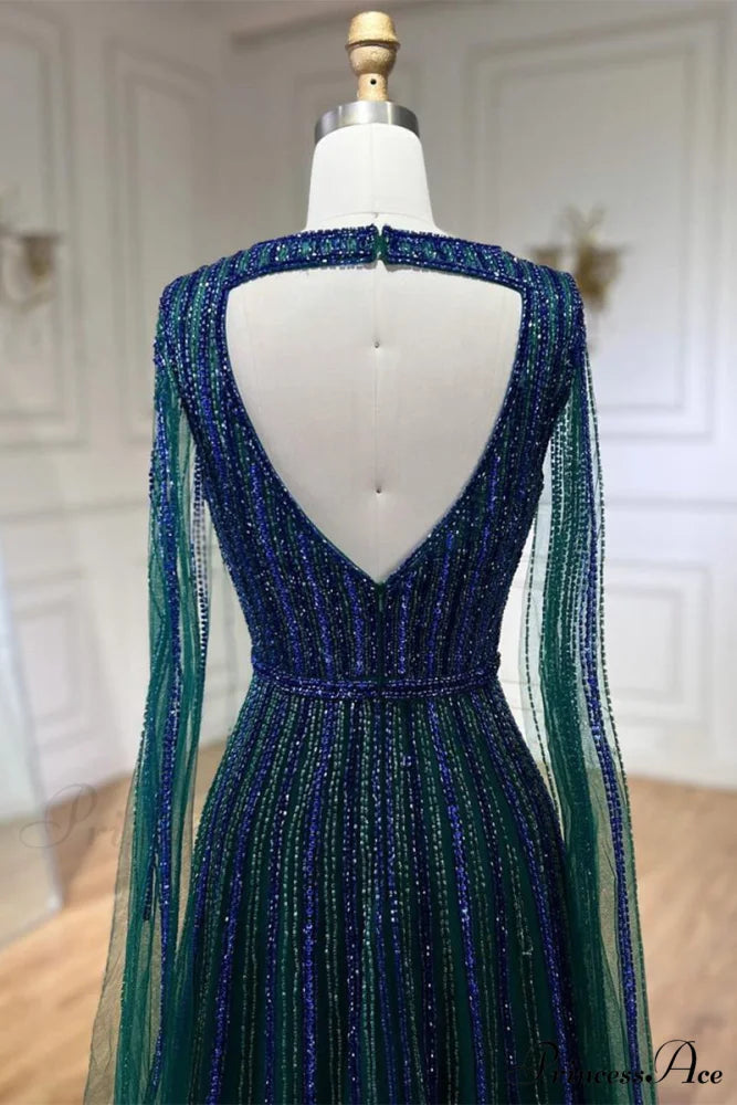 Runway Evening Graceful Beaded Maxi Dress