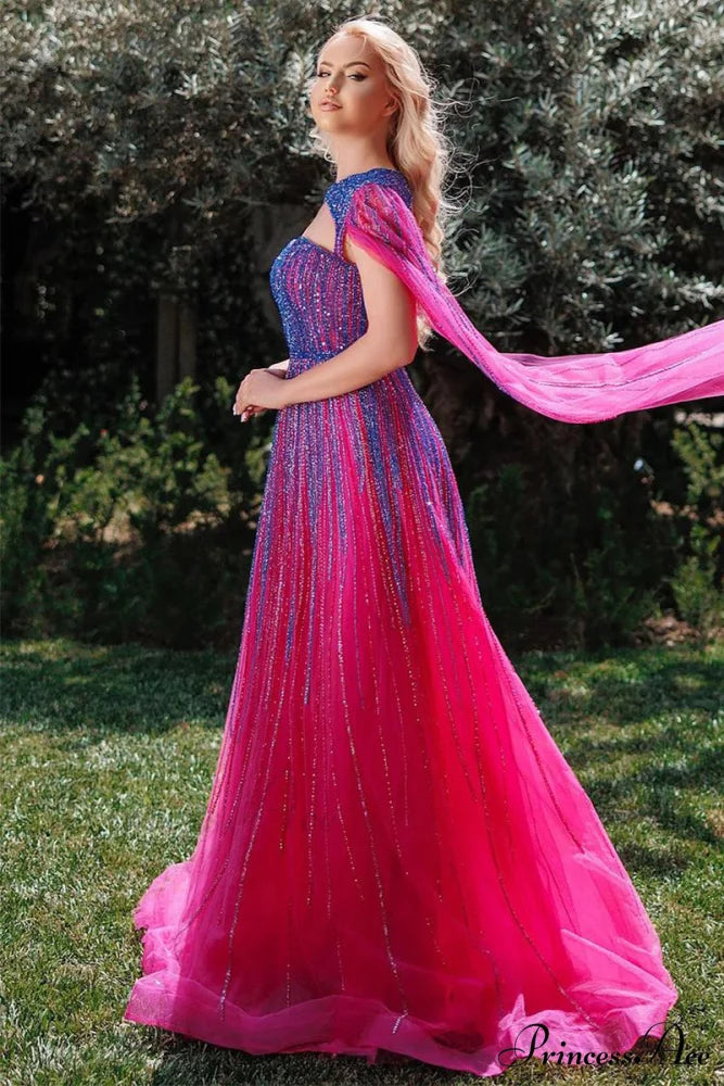 Runway Evening Graceful Beaded Maxi Dress