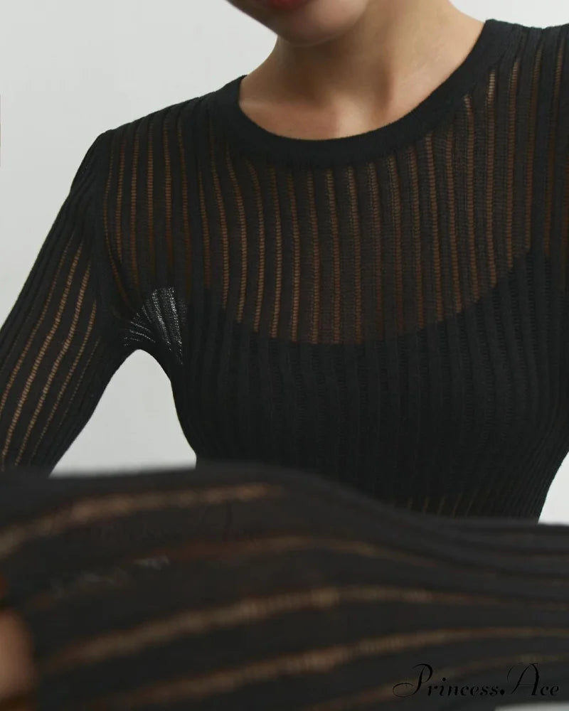 SABRINA Elegant BLOUSE Black / M