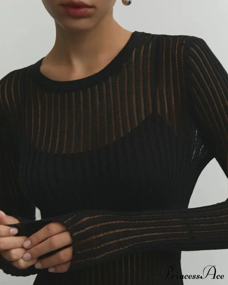 SABRINA Elegant BLOUSE Black / S