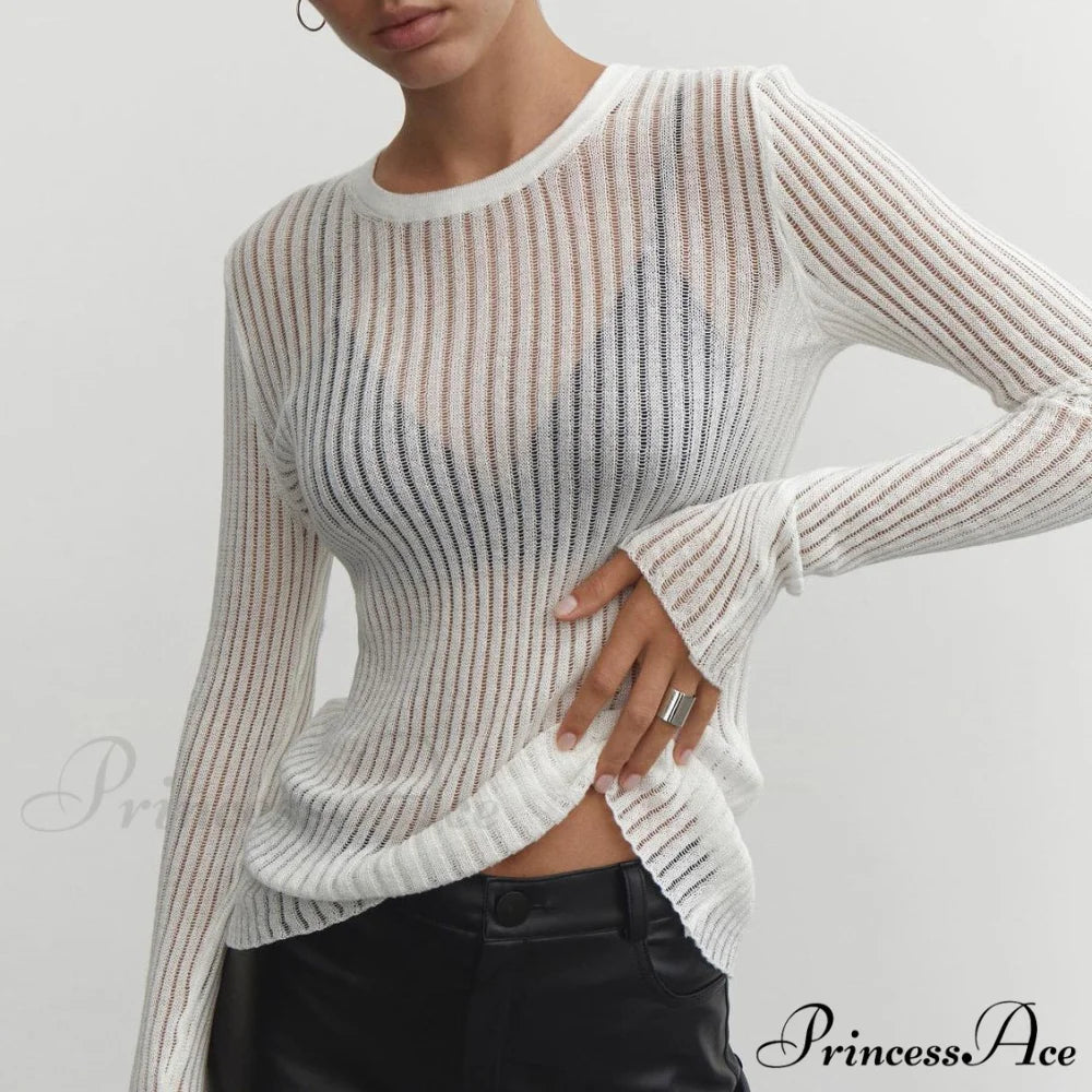 SABRINA Elegant BLOUSE White / S
