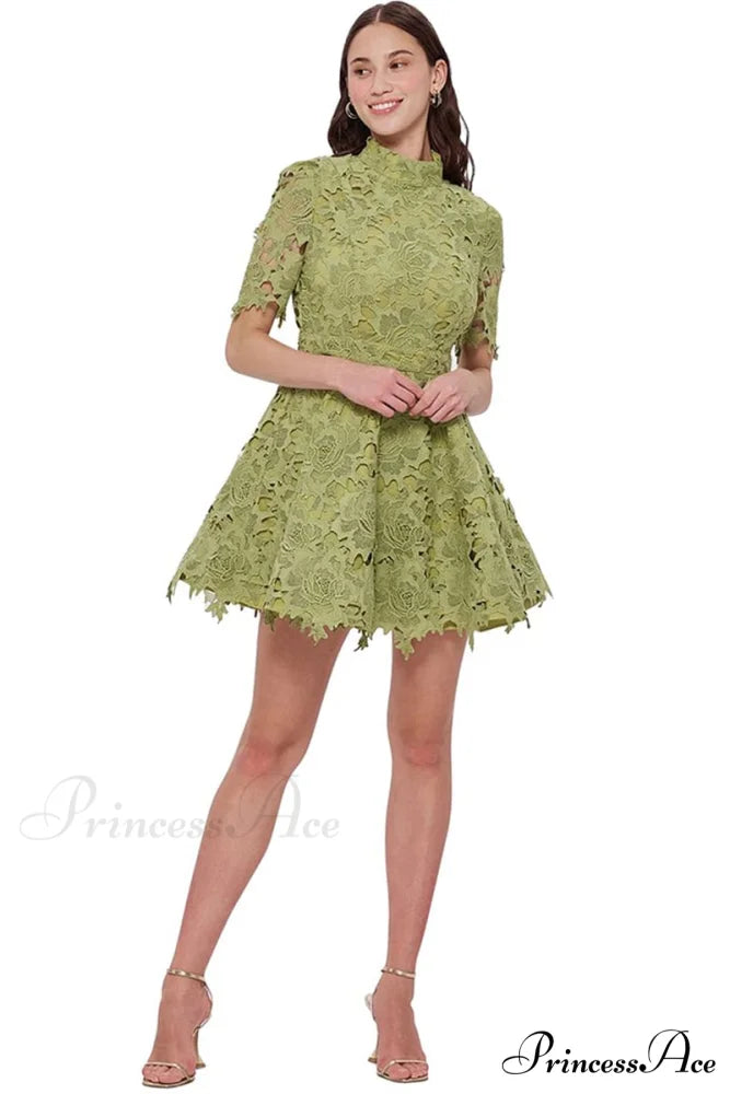 Samira Lace Graceful Mini Dress