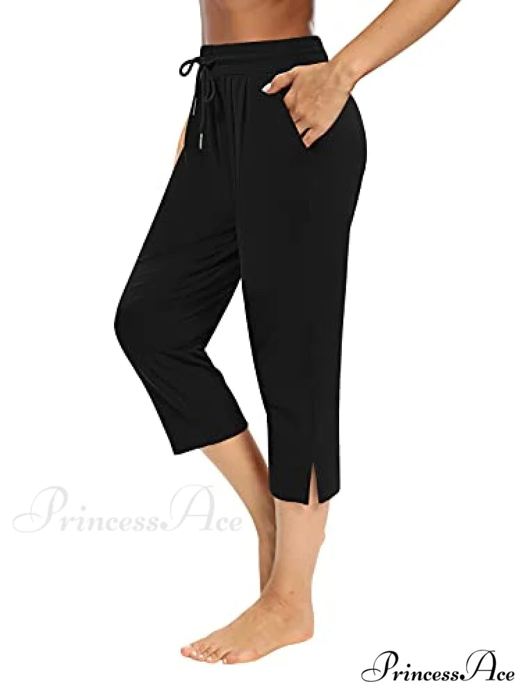 Sarin Mathews Womens Loose Capri Yoga Pants