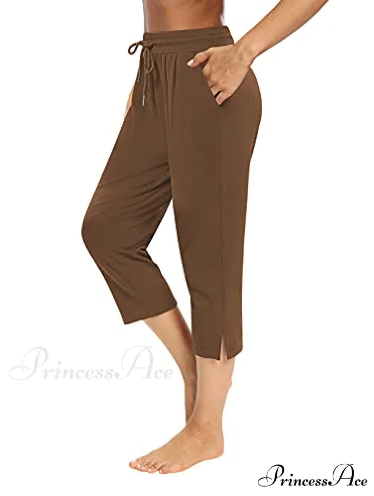 Sarin Mathews Womens Loose Capri Yoga Pants