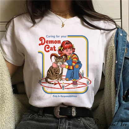Satan Horror Demon Death Scary Devil Funny T-shirt