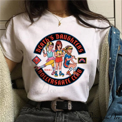 Satan Horror Demon Death Scary Devil Funny T-shirt rose red / S
