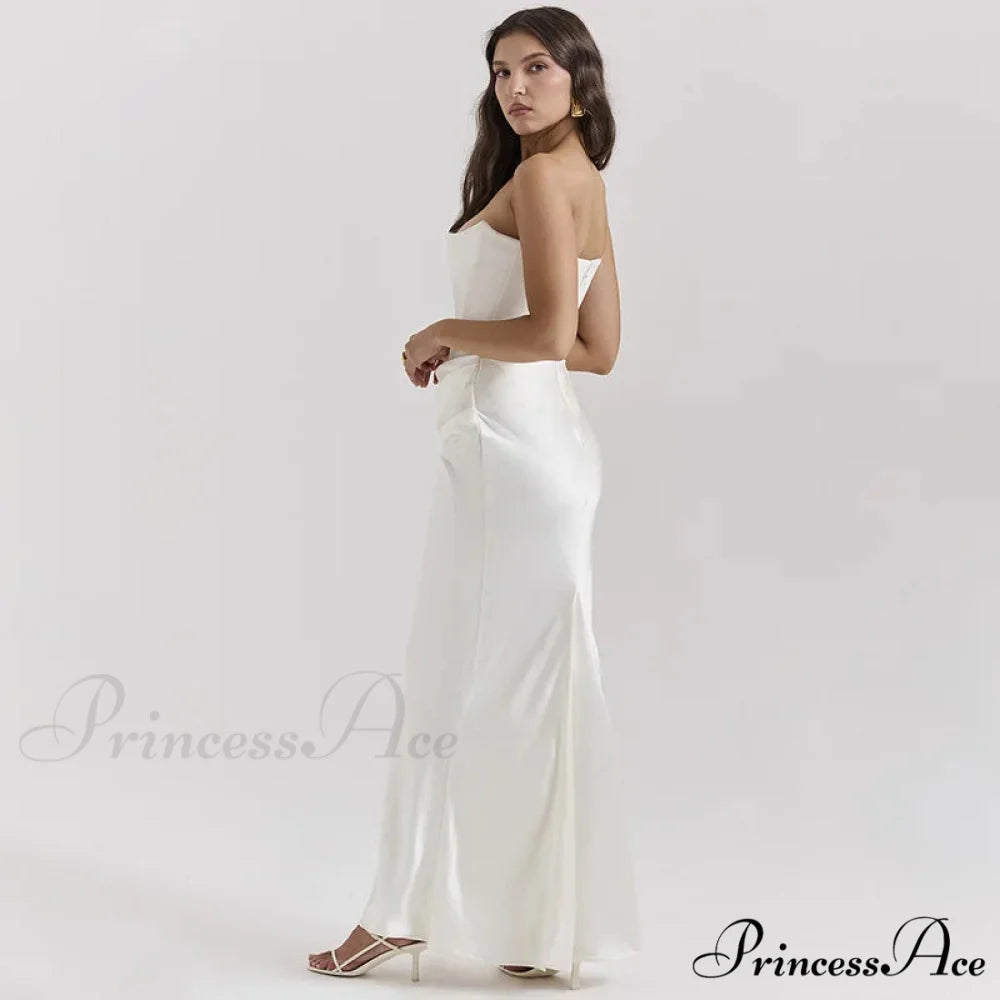 Satin Corset Stylish Maxi Dress