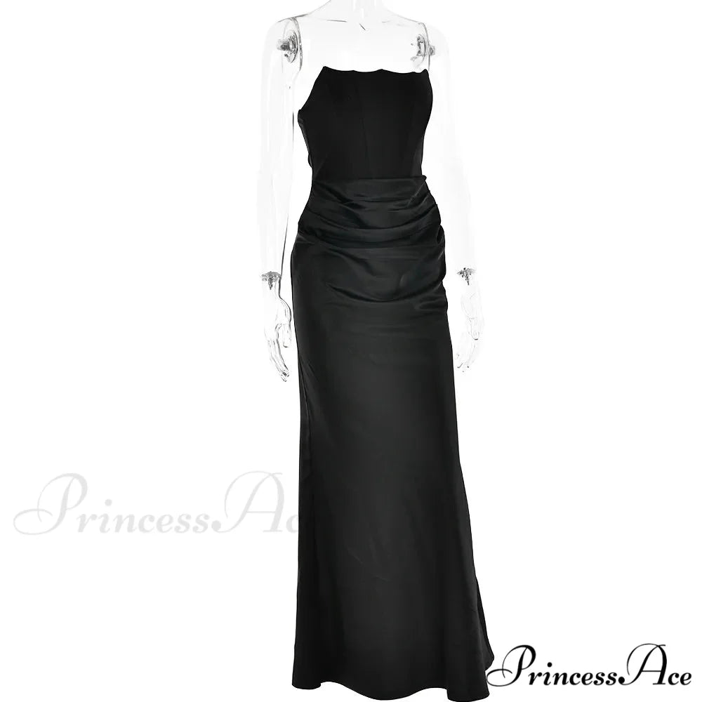 Satin Corset Stylish Maxi Dress