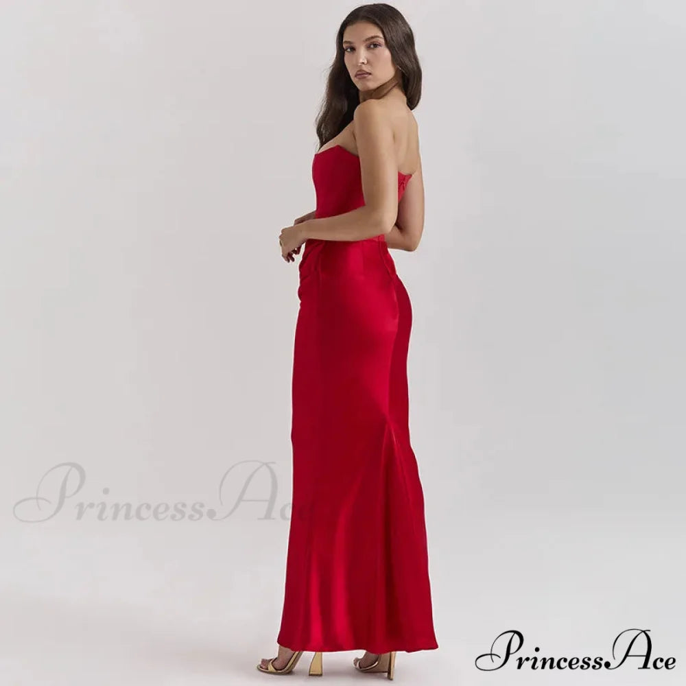 Satin Corset Stylish Maxi Dress
