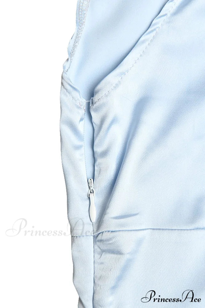 Satin Mini Dress with Lace Patchwork