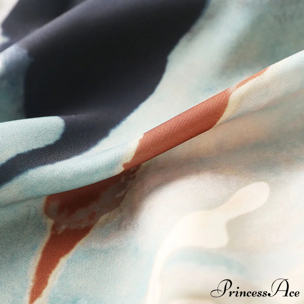 Satin Office Lady Silk Midi Skirts