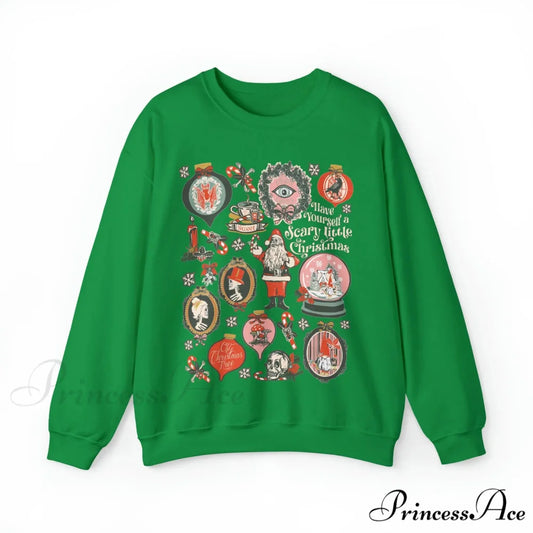 Scary Spooky Halloween Creepy Have Yourself Christmas Hoodie Green / S Christmas Hoodies-L