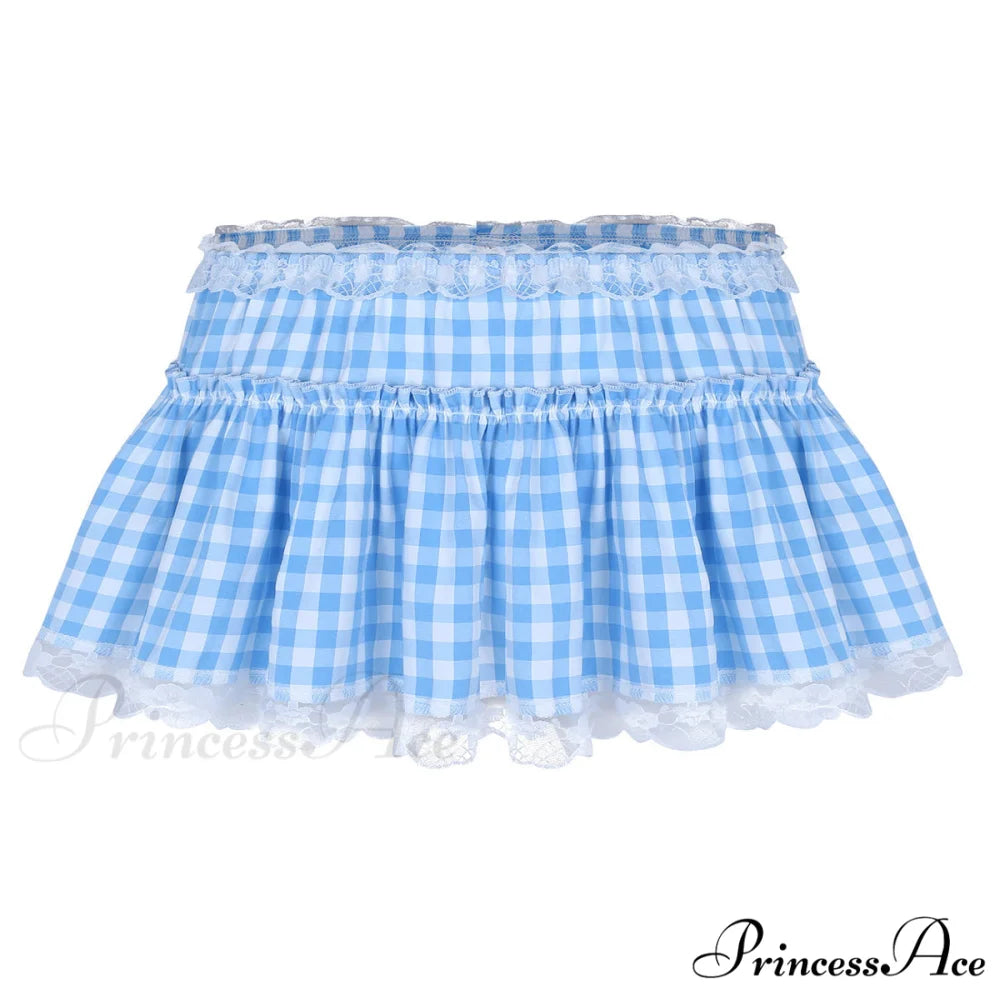 Schoolgirls Cocktail Party Clubwear Sexy Skirts Light Blue / XS