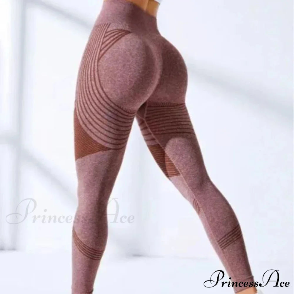 Seamless Booty High Waist Slim Fitness Workout Legging Burgundy / S