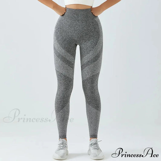 Seamless High Elastic Outdoor Trainning Legging gray / S