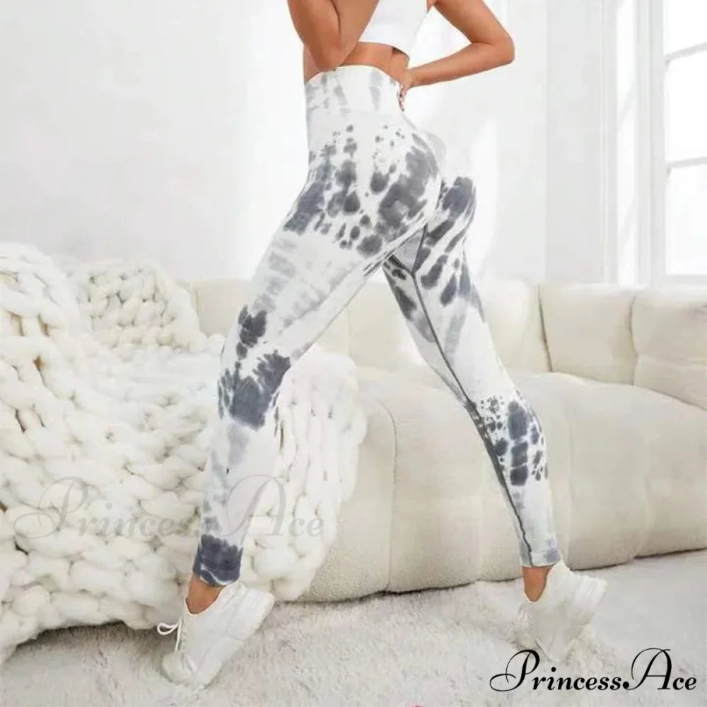 Seamless High-Waist Slim Fashion Cycling Legging White / S