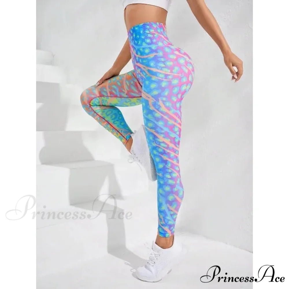 Seamless Tie Dye High Waist Butt Lift Yoga Legging