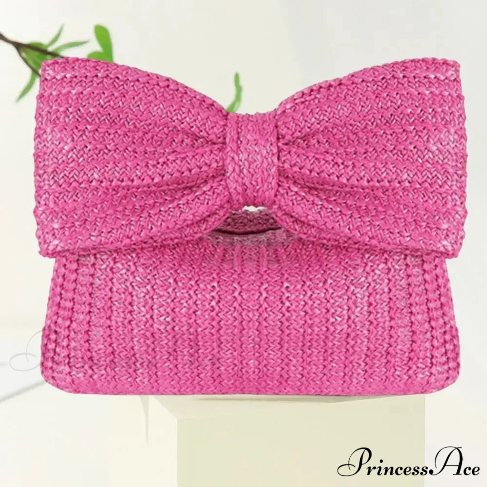 Seaside Arc Form Straw Clutch Wristlet wristlet-250126