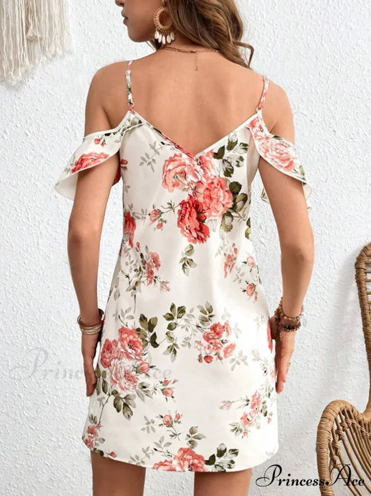 Seductive Bandeau Patterned Summer Flower Dress oldfloraldress-250126