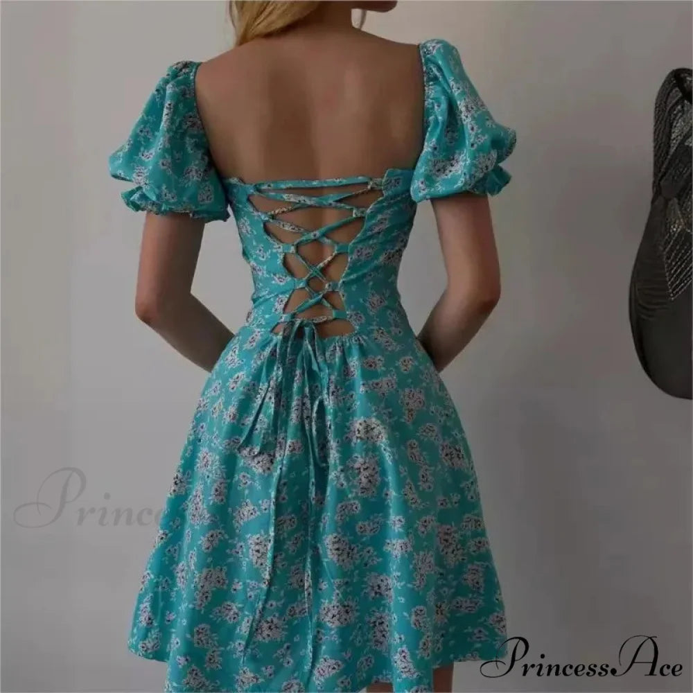 Seductive Blossom Pattern Envelop Blossom Dress oldfloraldress-250126