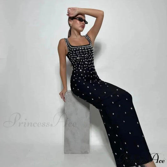 Seductive Open-Backed Gem Bandage Prom Dress for Party promdress-250223