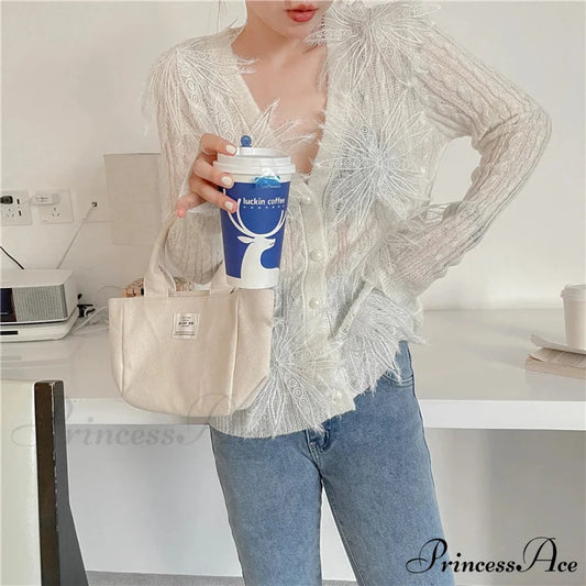 Seductive Stitched Blossom Knitted Top Celebration Blouse blouse-250126