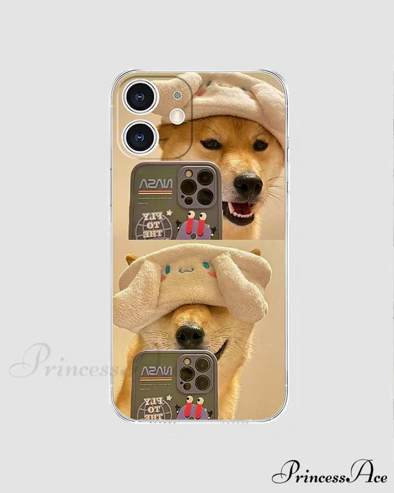 Selfie with Shiba Inu iPhone Case Design Doggie / iPhone 13 Pro Max