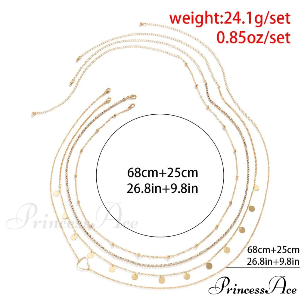 Set Heart Waist Chain of - Rhinestone 4