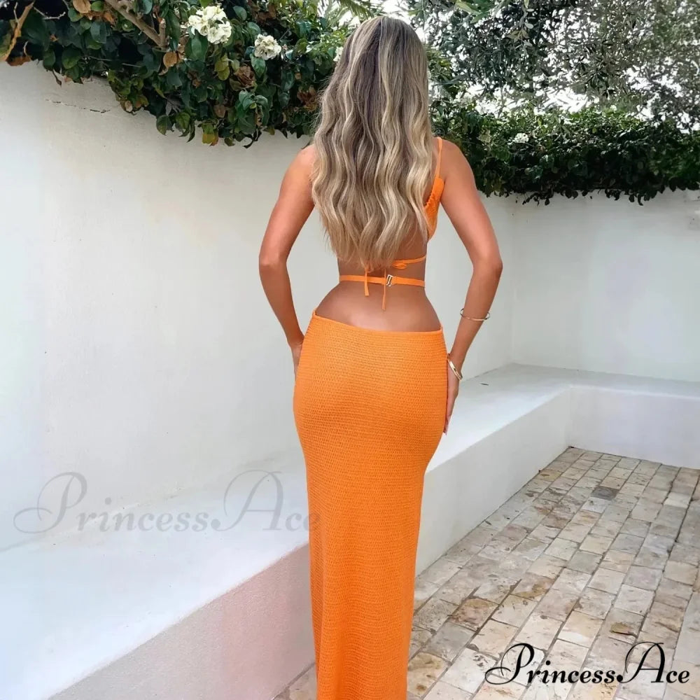 Sexy Backless Bandage White Maxi Dress