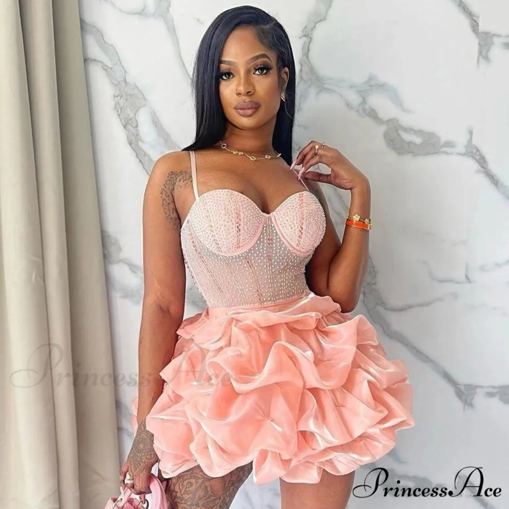 Sexy Backless Tassels Mini Solid Color Sleeveless Bodycon Low Cut V Neck Halter Neck Party Night Club Dress