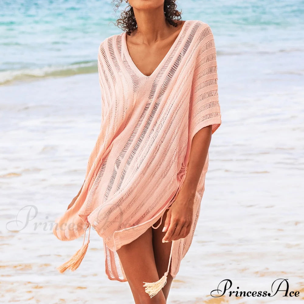Sexy Bat Sleeve Loose Casual Hollow Out T-shirt Dress