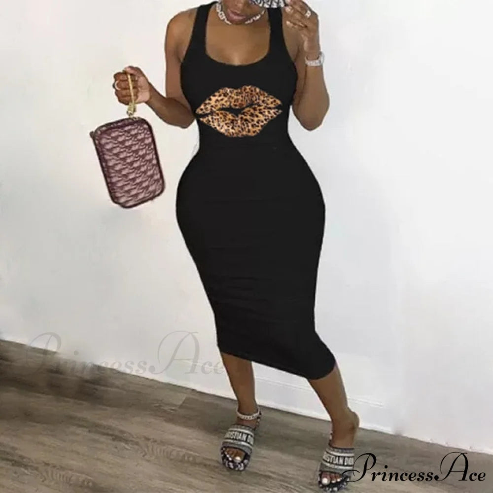 Sexy Casual Basic Club Bodycon Tight Dresses black / S