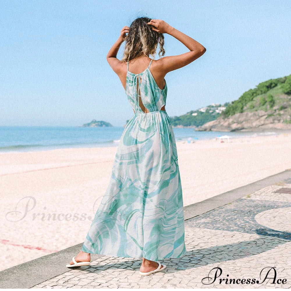 Sexy Cut Out Open Back Summer Holiday Long Dress CSN0031EA / XL