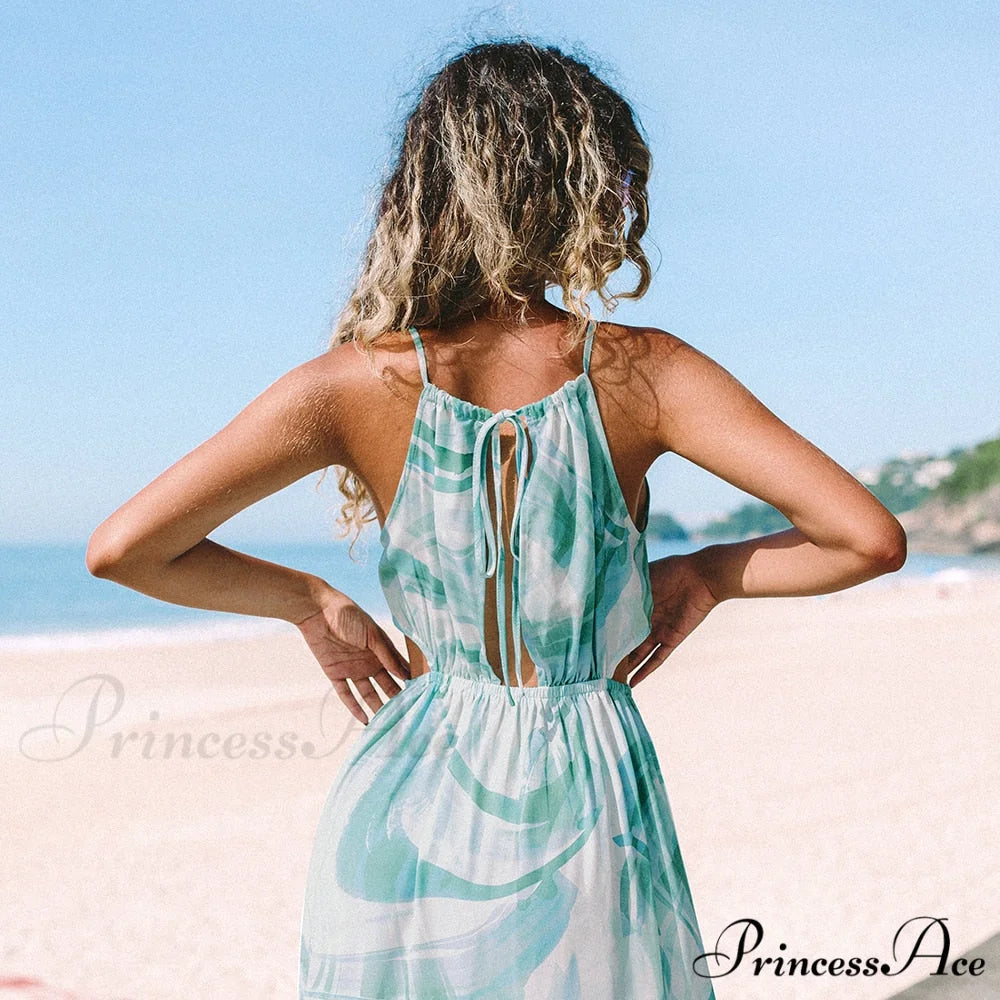 Sexy Cut Out Open Back Summer Holiday Long Dress CSN0031EA / XL