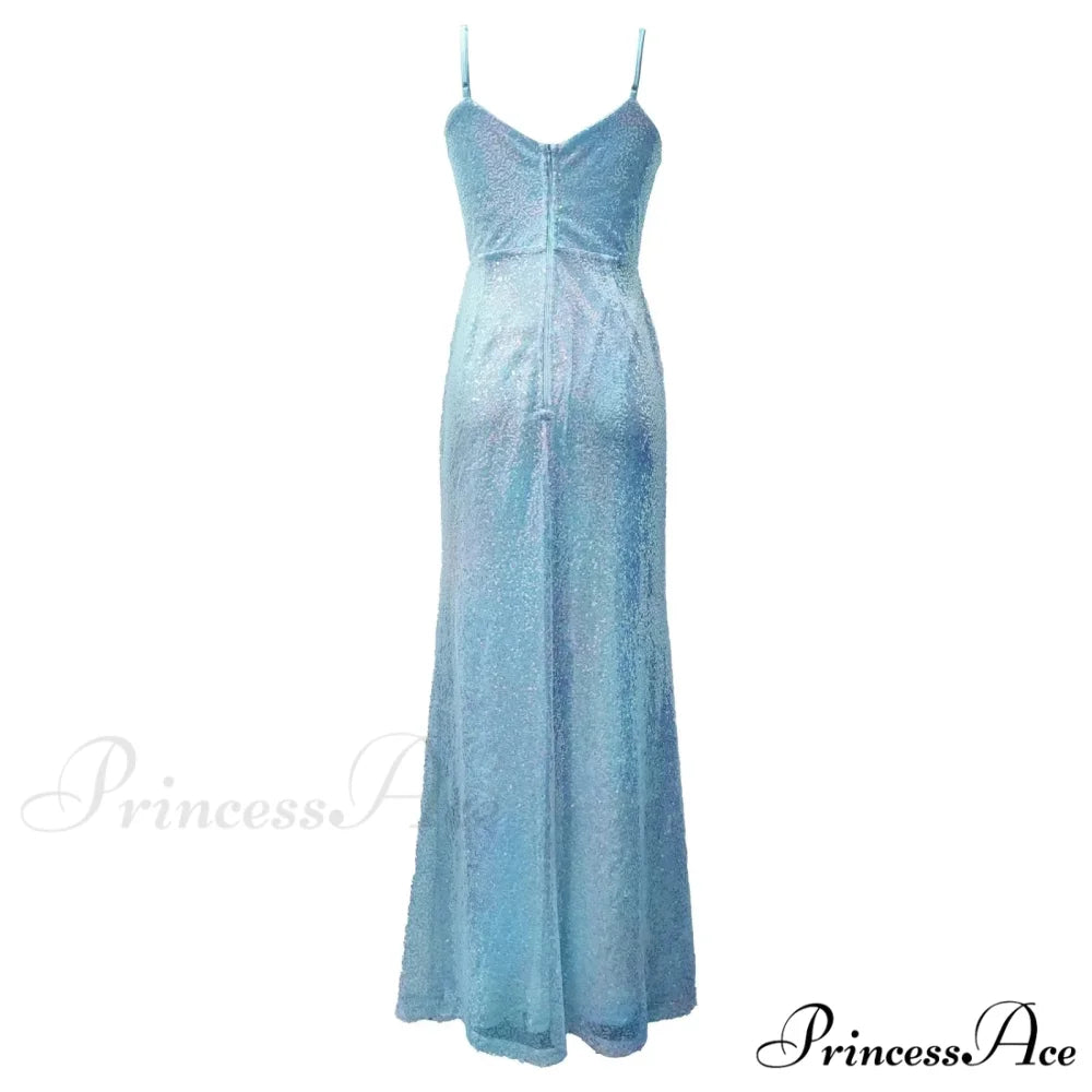 Sexy Elegant Strapless Tempting Backless Sophisticated High-Split Long Maxi Dress