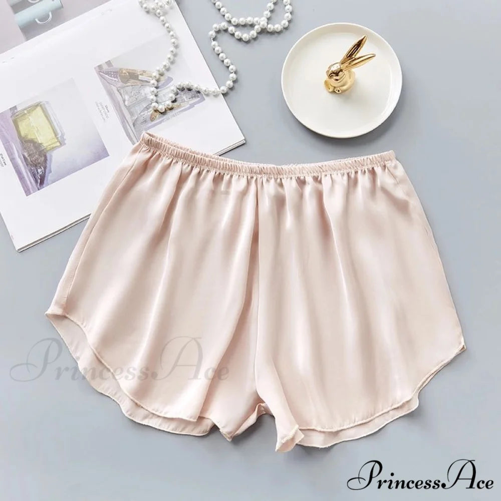 Sexy Fashion Satin Pajama Shorts apricot / M