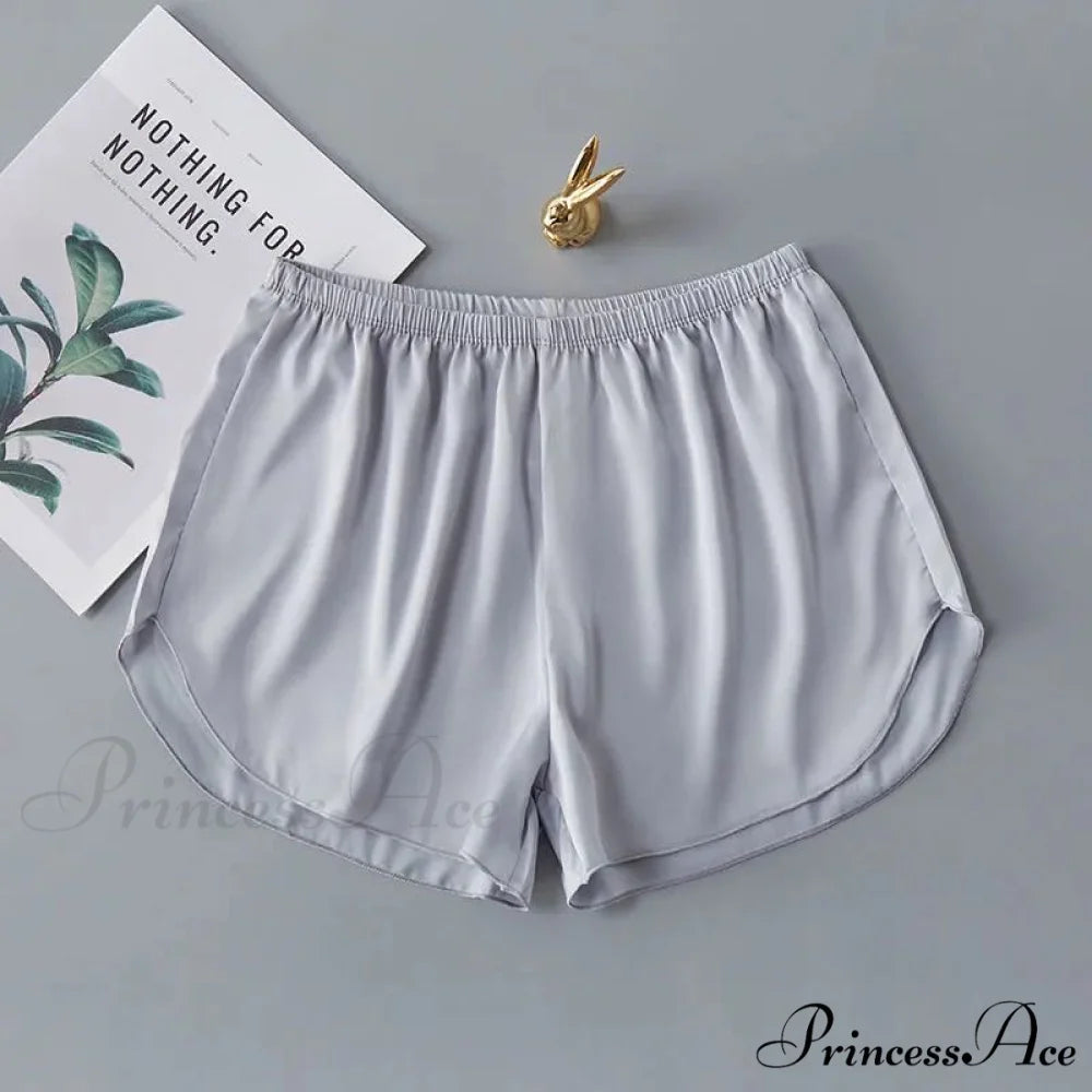 Sexy Fashion Satin Pajama Shorts Gray / M