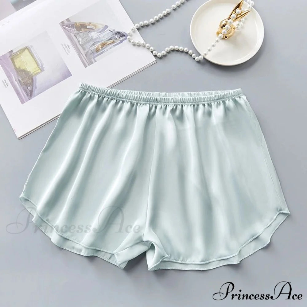 Sexy Fashion Satin Pajama Shorts light green / M
