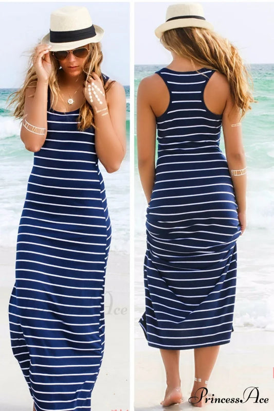 Sexy Lady Stripe Beach Dress