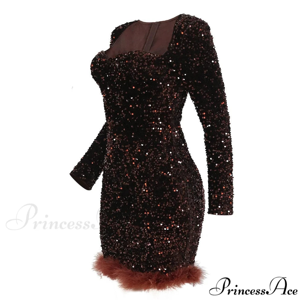Sexy Luxury High Trendy Waist Short Dress