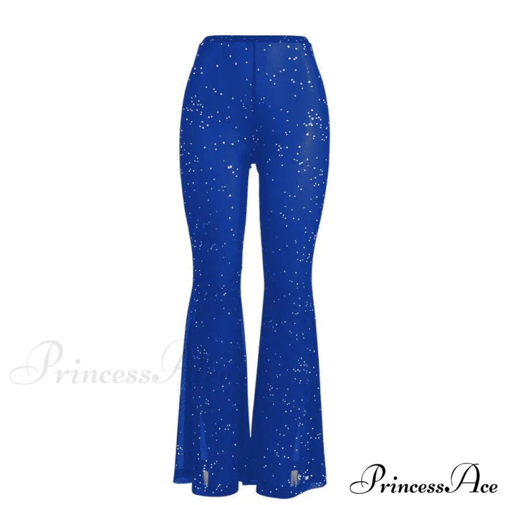 Sexy Mesh See-through Trouser Blue / XS